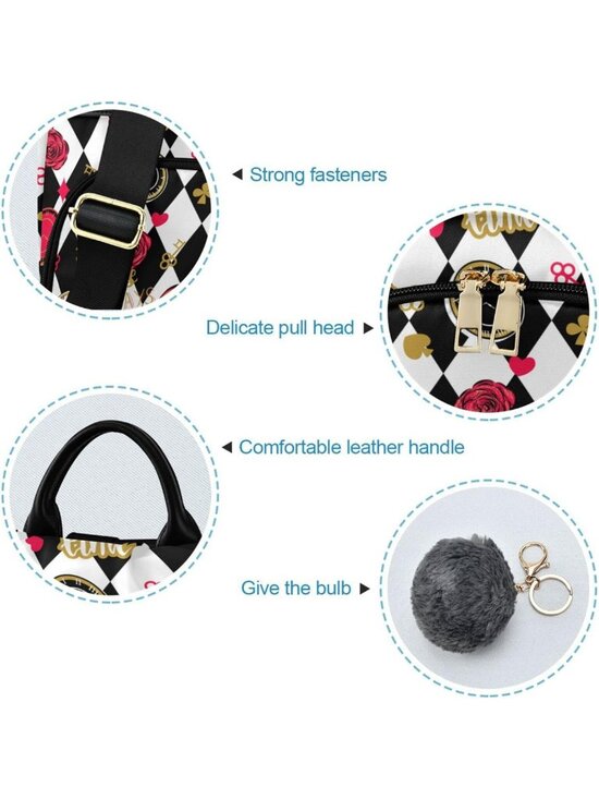 Chic Alice Chess Board Backpack Purse for Women | Stylish Travel Shoulder Bag main image 7